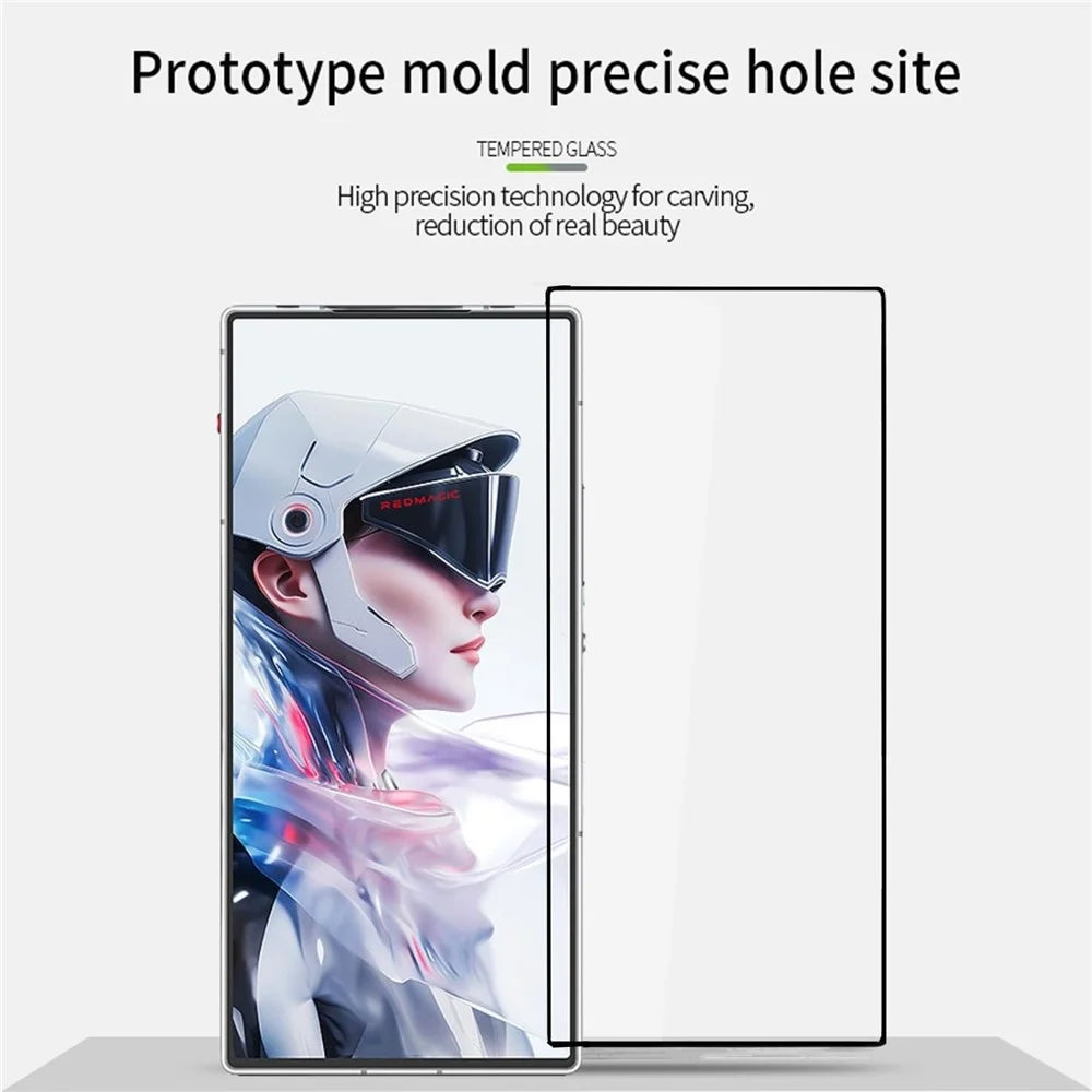 MOFI For ZTE nubia RedMagic 10 Air 5G Screen Protector  9H Full Glue Full Coverage High Aluminum-Silicon Glass Film - Black - 3
