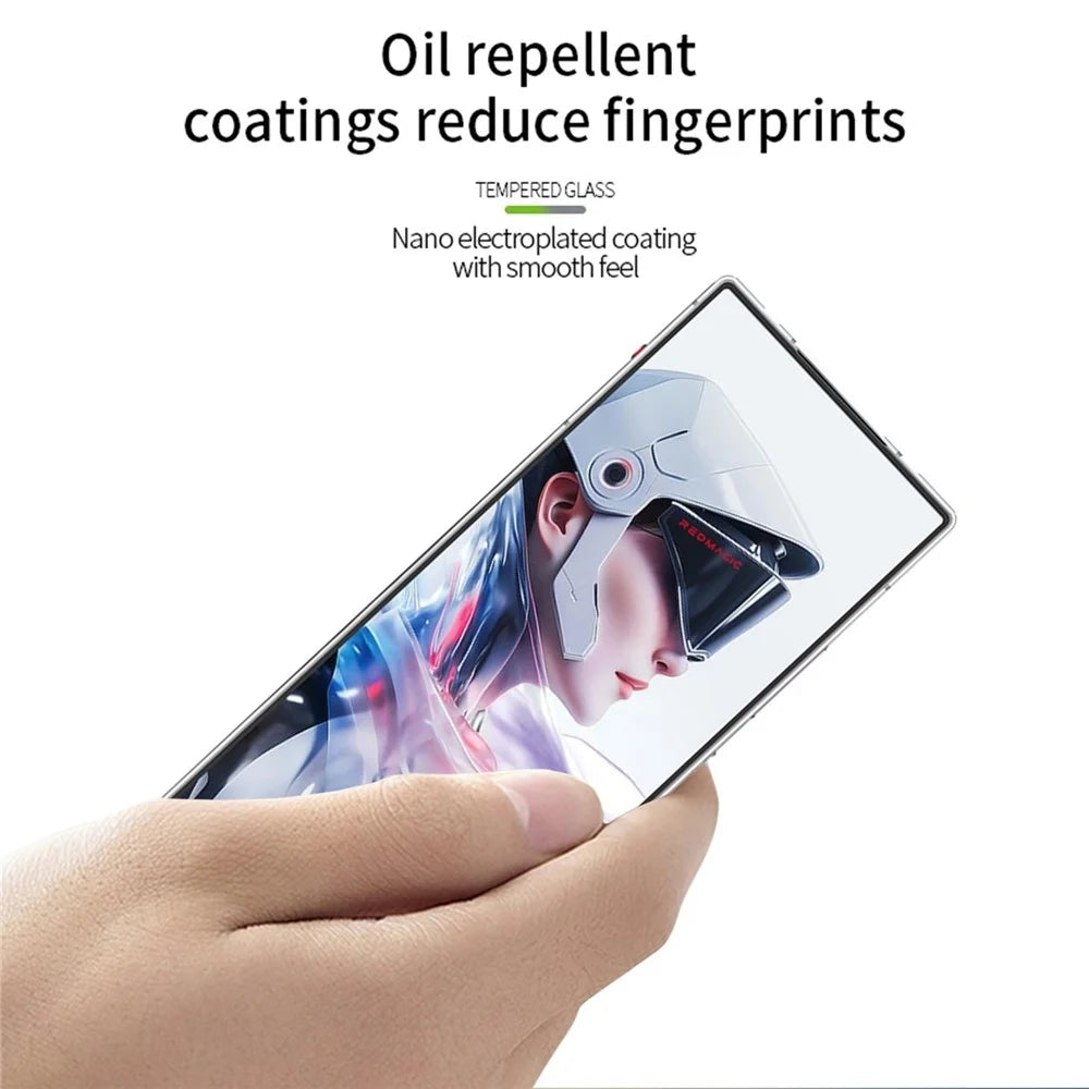 MOFI For ZTE nubia RedMagic 10 Air 5G Screen Protector  9H Full Glue Full Coverage High Aluminum-Silicon Glass Film - Black - 4