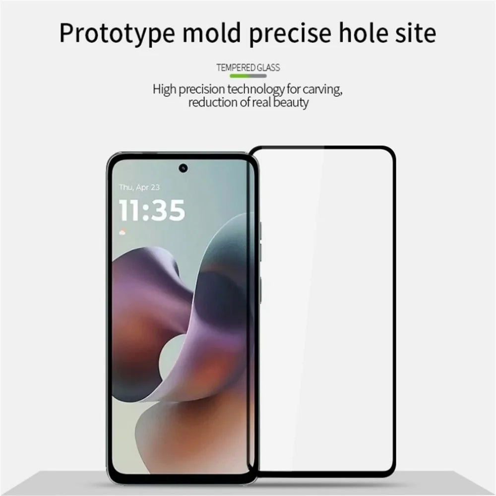 MOFI For Motorola Moto G56 5G Screen Protector  9H Full Glue Full Coverage High Aluminum-Silicon Glass Film - Black - 3