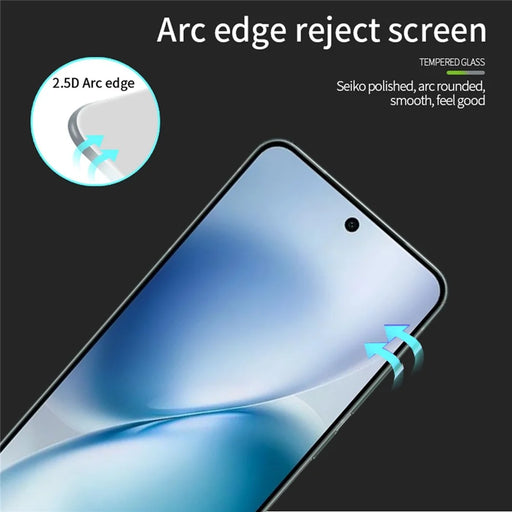 PINWUYO For vivo X200s 5G Tempered Glass Film  JK Series-2 9H Full Screen Protector - Black - 2