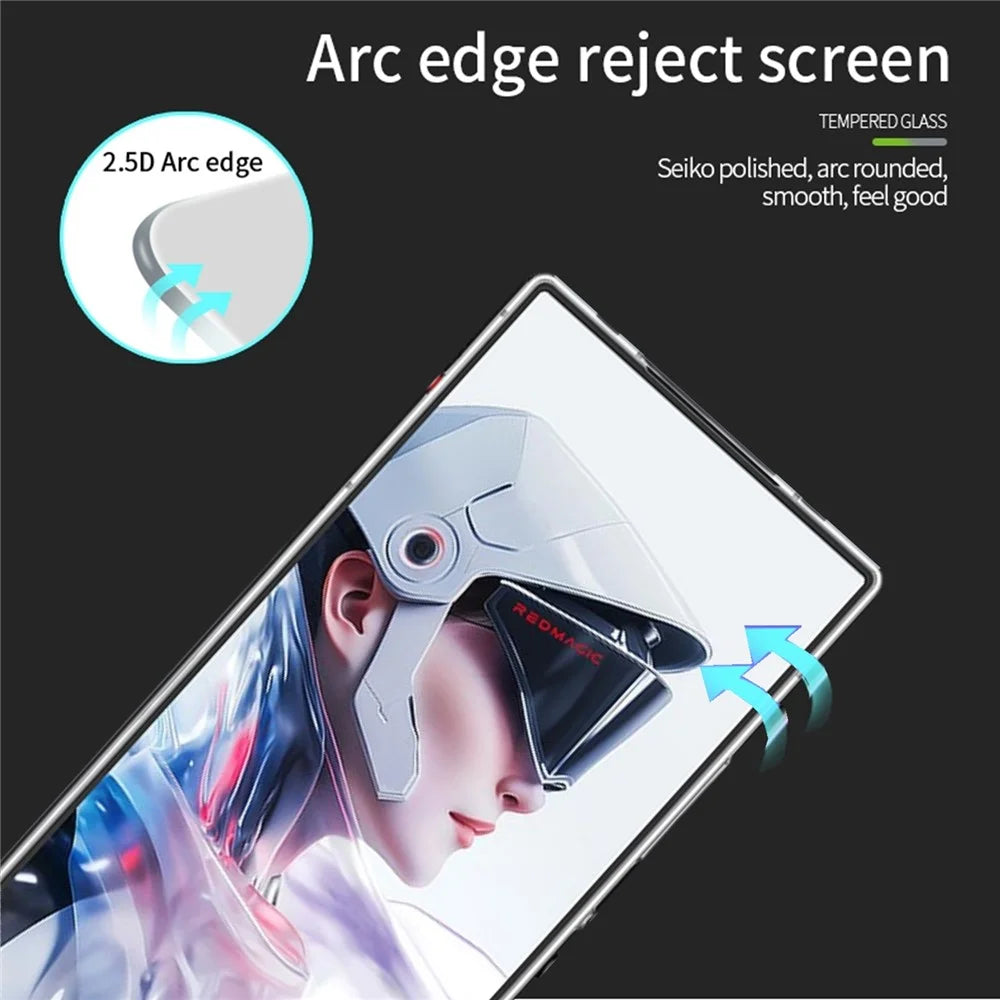 PINWUYO For ZTE nubia RedMagic 10 Air 5G Tempered Glass Film  JK Series-2 9H Full Screen Protector - Black - 2
