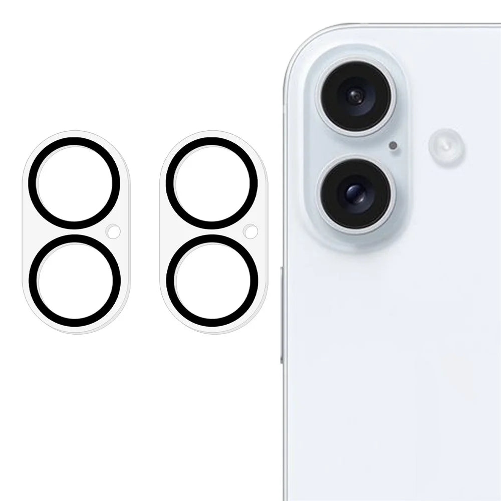 2Pcs For iPhone 17 Camera Lens Protector Silk Printing Lens Film 3D Arc Edge - 1