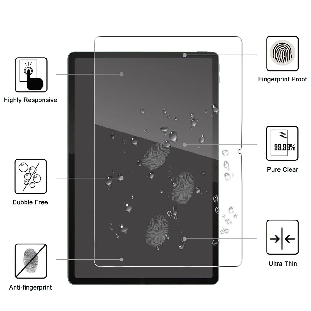For Lenovo Idea Tab Pro Screen Protector Anti-Shatter Arc Edge Tempered Glass Film - 2