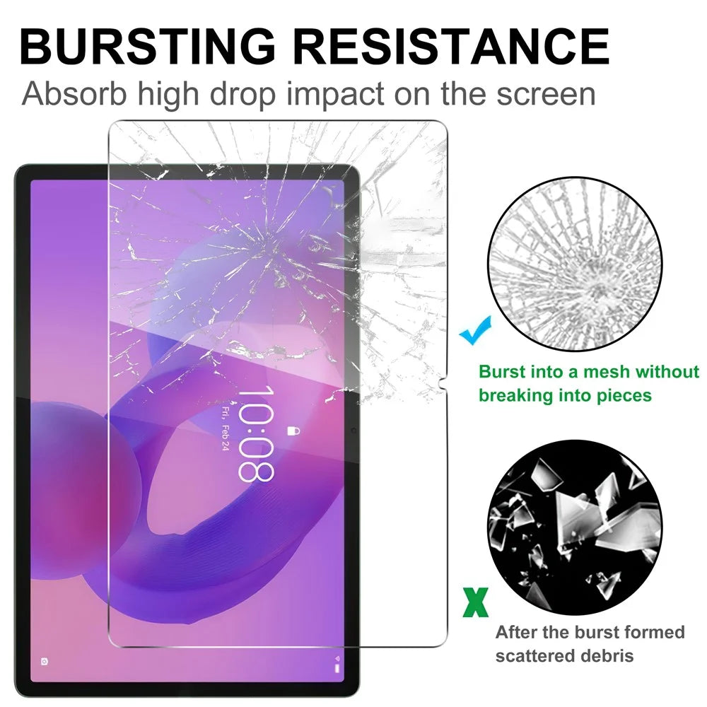 For Lenovo Idea Tab Pro Screen Protector Anti-Shatter Arc Edge Tempered Glass Film - 4