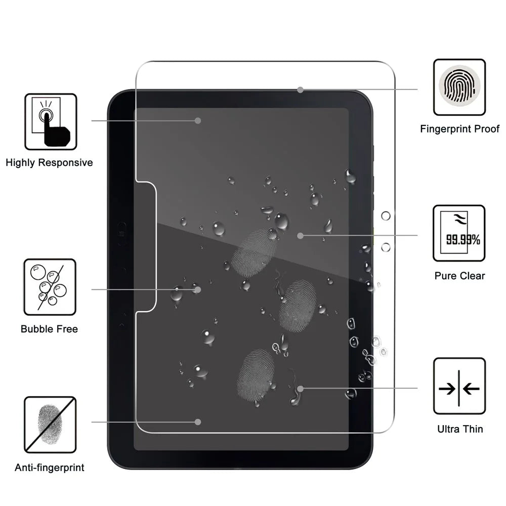 For Samsung Galaxy Tab Active5 Pro Screen Protector Anti-Shatter Arc Edge Tempered Glass Film - 2