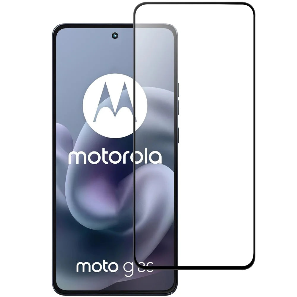For Motorola Moto G86 Power 5G / G86 5G AGC Tempered Glass with Black Edge Full Glue Full Coverage Screen Protector - 1