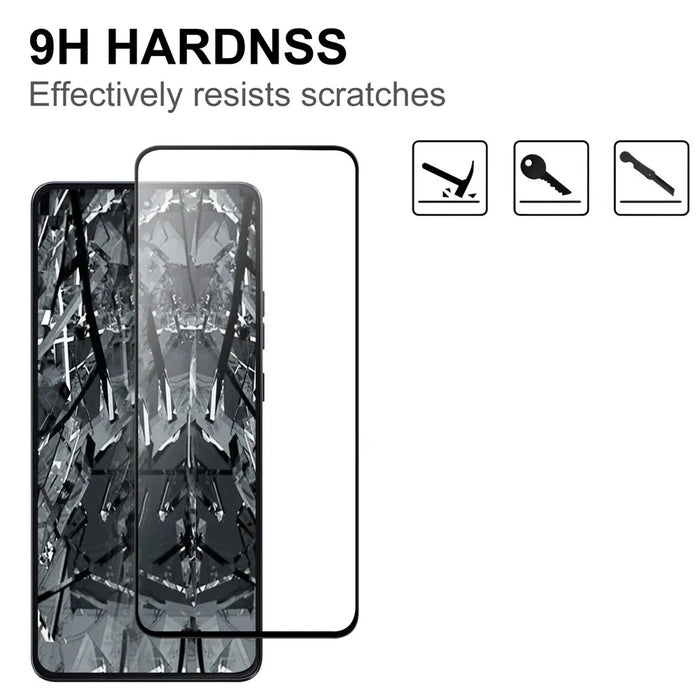 For Motorola Moto G86 Power 5G / G86 5G AGC Tempered Glass with Black Edge Full Glue Full Coverage Screen Protector - 3