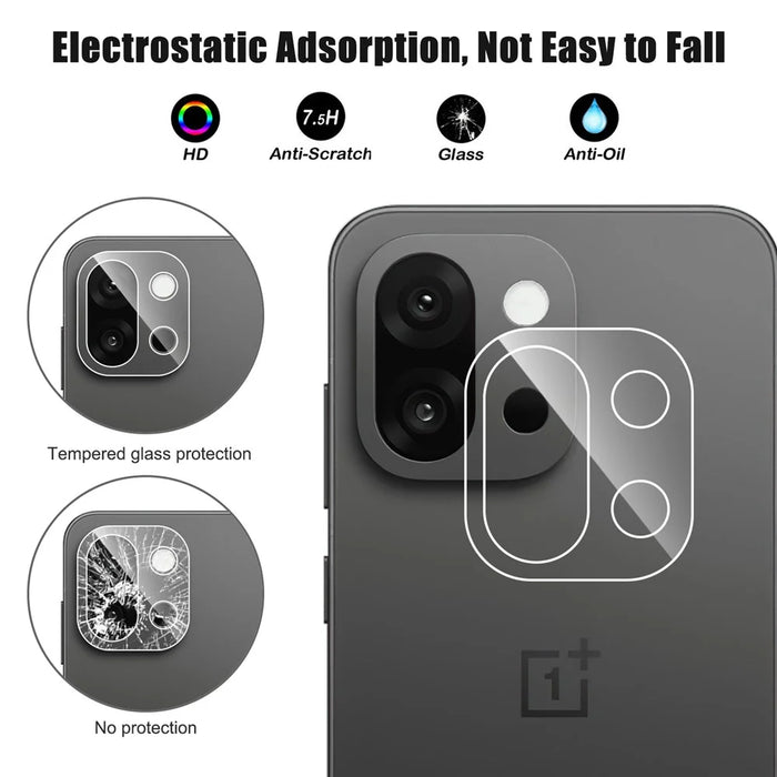 For OnePlus 13T 5G Camera Lens Protector Arc Edge Clear Tempered Glass Film - 2