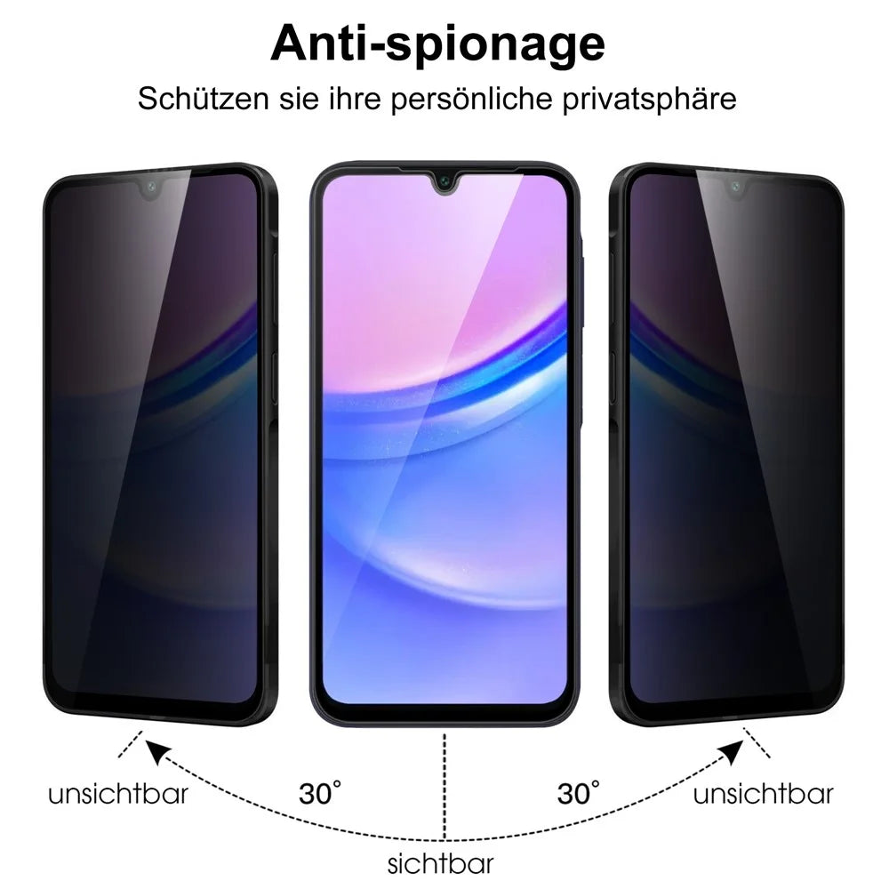 For Samsung Galaxy A08 5G / A08 4G / A07 5G / A07 4G / A06 5G / A06 4G Tempered Glass Screen Protector 2.5D Arc Edge Anti-Spy Film - 5
