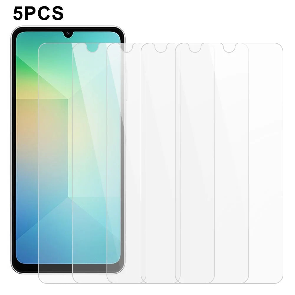 5Pcs For Samsung Galaxy A08 5G / A08 4G / A07 5G / A07 4G / A06 5G / A06 4G Front Screen Protector 0.3mm 2.5D Tempered Glass Clear Film - 1