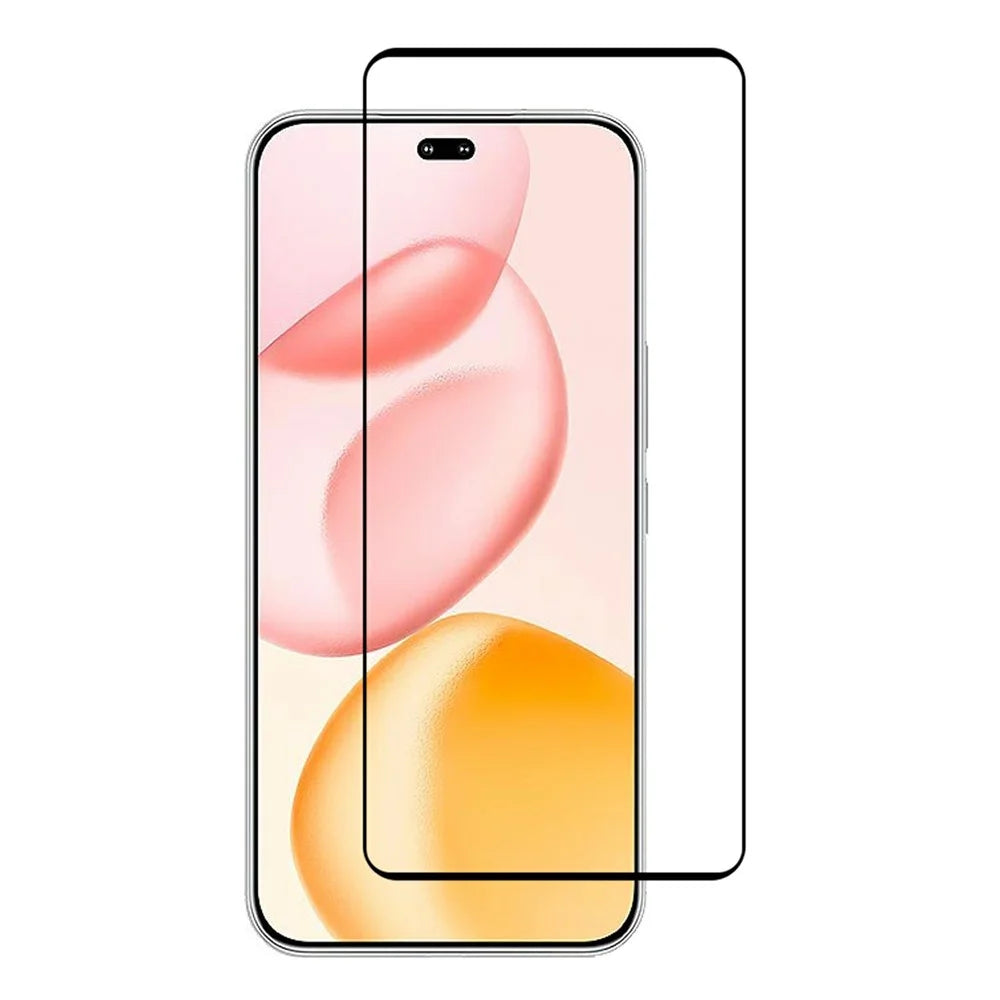 For Honor 400 Pro 5G (Global) Screen Protector Side Glue Silk Printing Tempered Glass Film Support Fingerprint Unlock - 1