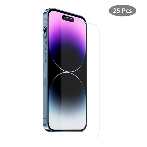 JUNSUNMAY 25Pcs For iPhone 15 Pro Tempered Glass Screen Protector Anti Drop Explosion-Proof HD Clear Film - 1