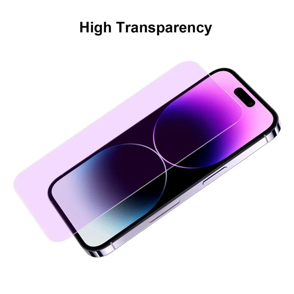 JUNSUNMAY 25Pcs For iPhone 16 Tempered Glass Screen Protector Anti Blue Ray Eye Protection HD Clear Film - 4