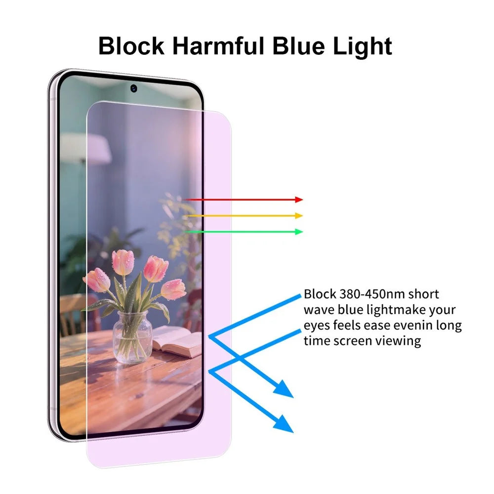 JUNSUNMAY 25Pcs For Samsung Galaxy A56 5G  /  A36 5G Tempered Glass Screen Protector Anti Blue Ray Eye Protection HD Clear Film - 2