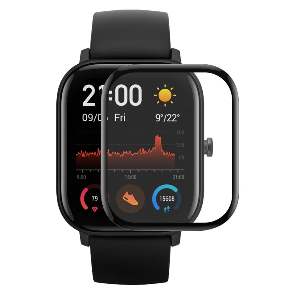 ENKAY HAT PRINCE For Huami Amazfit GTS 4 PMMA Screen Protector Full Coverage 3D Curved Soft PC Edge Anti-scratch HD Transparent Film - 1