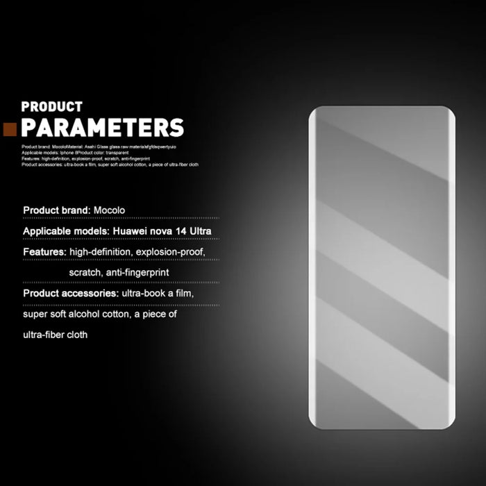 MOCOLO For Huawei nova 14 Ultra 5G Screen Protector Tempered Glass UV Liquid Film 3D Curved Full Coverage - 5