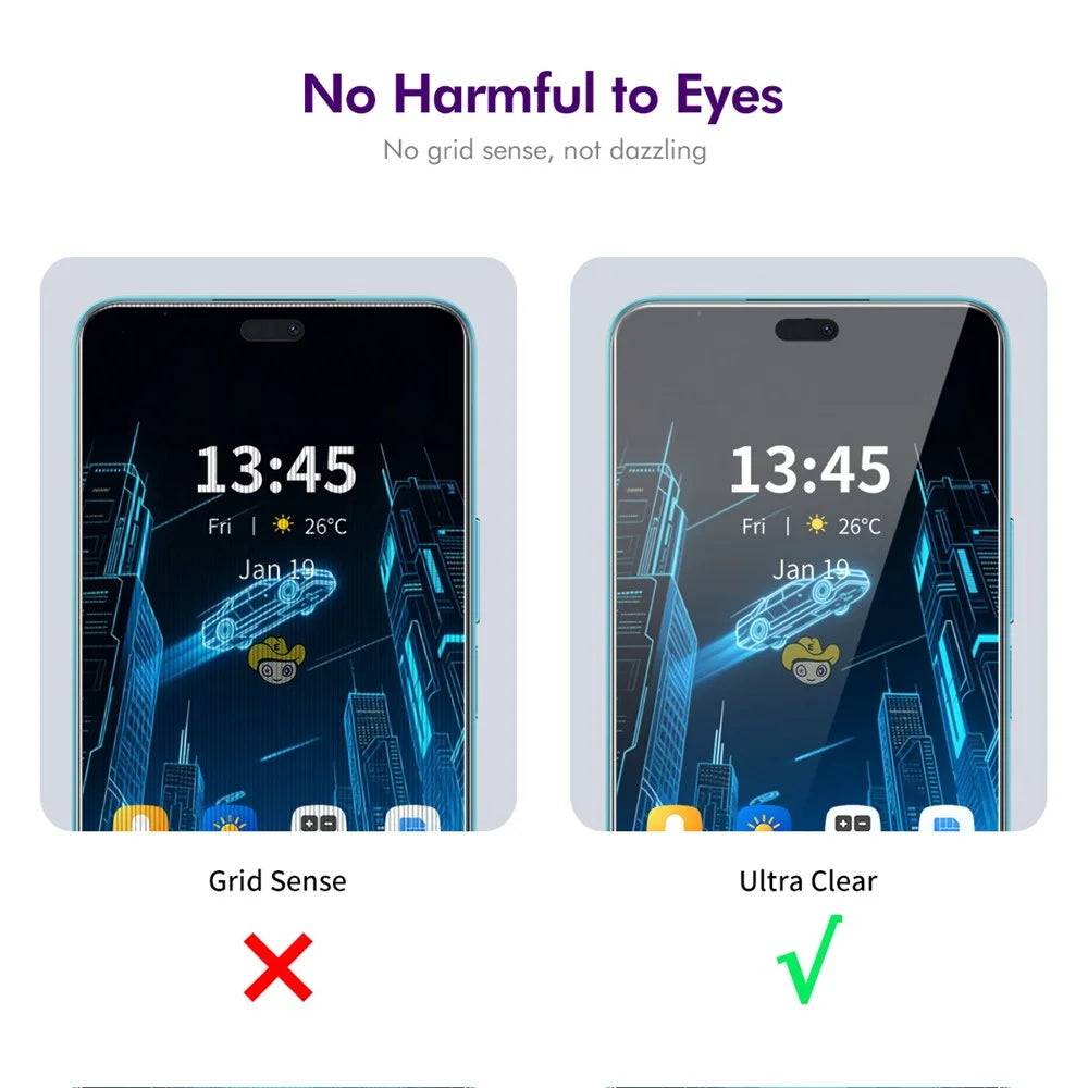 ENKAY HAT PRINCE For Honor 400 Lite 5G Anti-Spy Film  Anti-Glare Screen Protector Tempered Glass - Black - 5