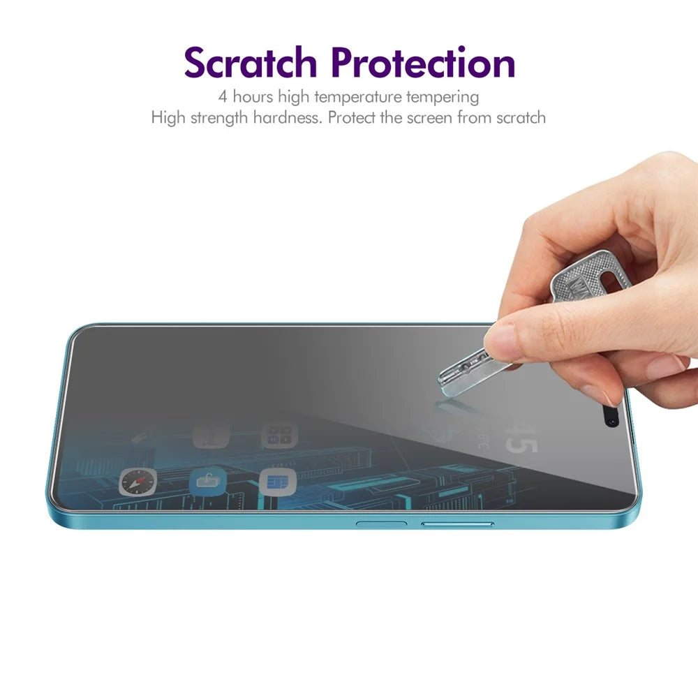 ENKAY HAT PRINCE For Honor 400 Lite 5G Anti-Spy Film  Anti-Glare Screen Protector Tempered Glass - Black - 6