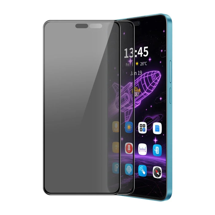 ENKAY HAT PRINCE For Honor 400 Lite 5G 2Pcs Privacy Screen Protector  28-degree Anti-Spy Tempered Glass - Black - 1