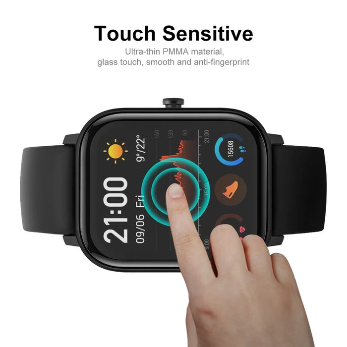 ENKAY HAT PRINCE 2Pcs Screen Protector for Huami Amazfit GTS 4 PMMA, 3D Curved Full Coverage Soft PC Edge Touch Sensitive PMMA Flexible Protective Film - 3