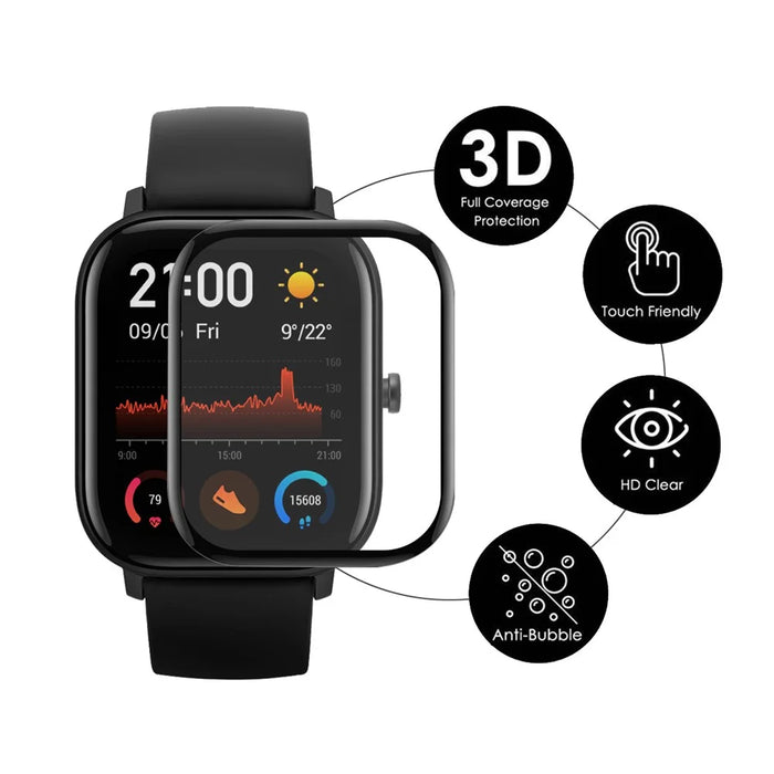 ENKAY HAT PRINCE 2Pcs Screen Protector for Huami Amazfit GTS 4 PMMA, 3D Curved Full Coverage Soft PC Edge Touch Sensitive PMMA Flexible Protective Film - 4