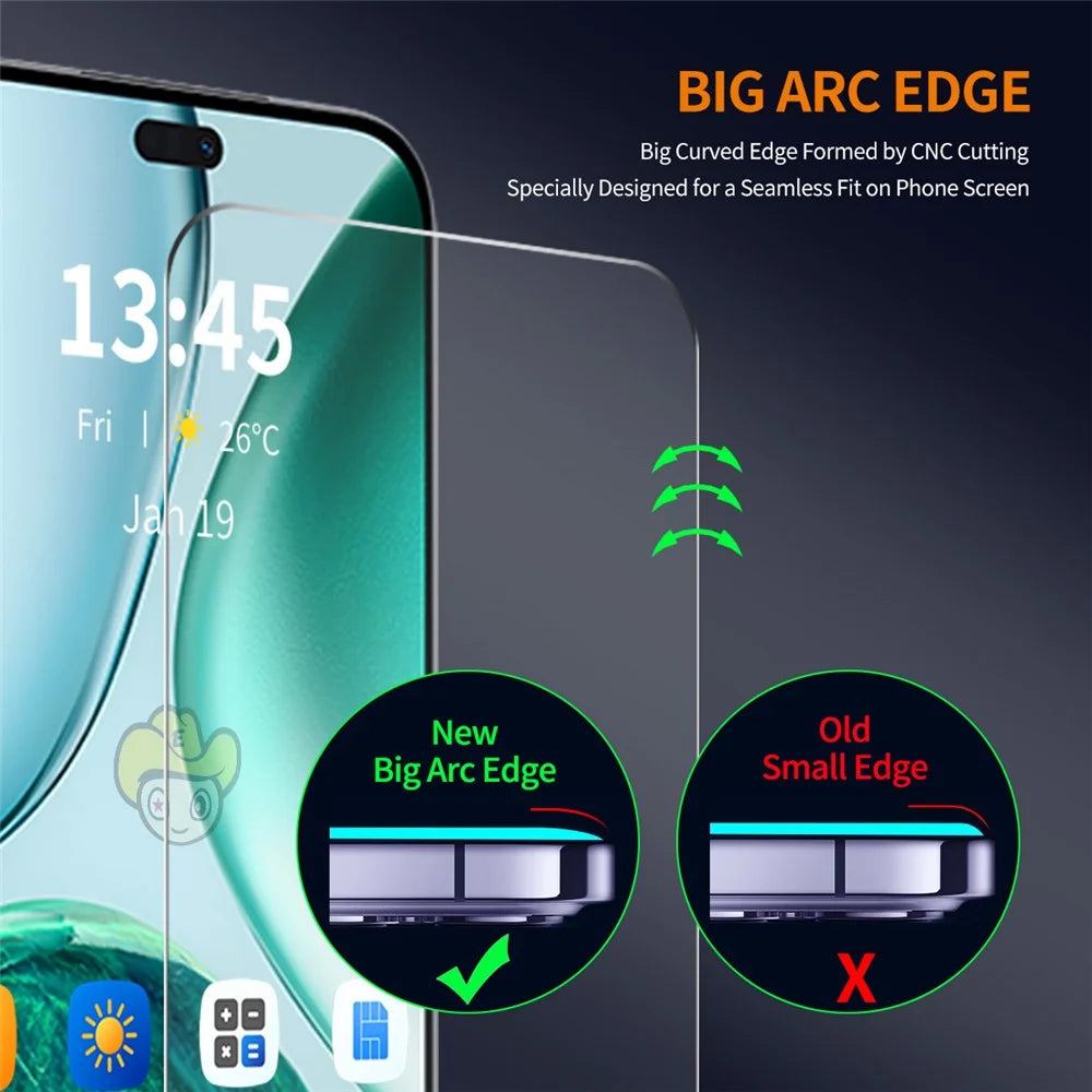 ENKAY HAT PRINCE For Honor 400 Lite 5G 2Pcs Screen Protector   9H Clear High Aluminum-Silicon Glass Film - Transparent - 4