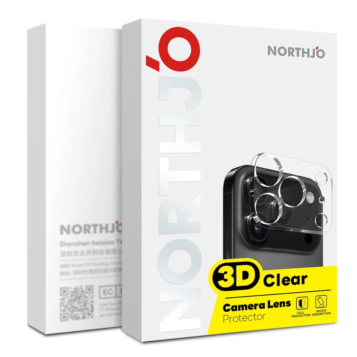 NORTHJO For iPhone 17 Camera Lens Protector Tempered Glass HD Clear 3D Full Coverage - 4