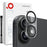 NORTHJO For iPhone 17 Camera Lens Protector Black Circles 3D Full Coverage Clear Tempered Glass Lens Film - 1