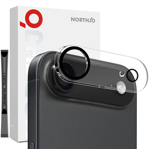 NORTHJO For iPhone Air Camera Lens Protector Black Circles 3D Full Coverage Clear Tempered Glass Lens Film - 1