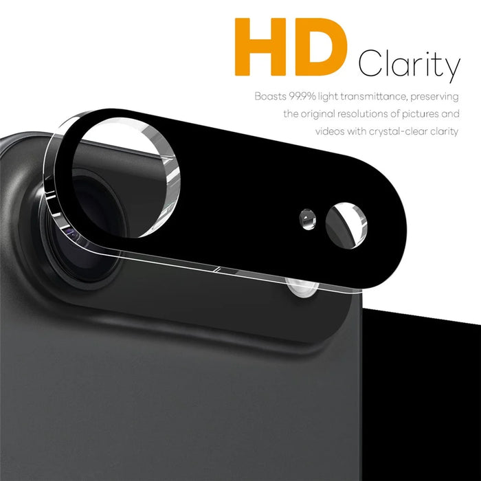 NORTHJO For iPhone Air Camera Lens Protector Black Silk Printing 3D Clear Tempered Glass Lens Film - 2