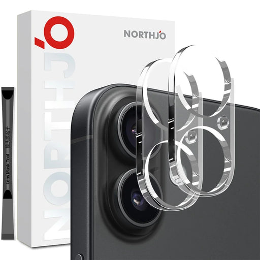 NORTHJO 2Pcs For iPhone 17 Camera Lens Protector Tempered Glass Clear Lens Film 3D Full Coverage - 1
