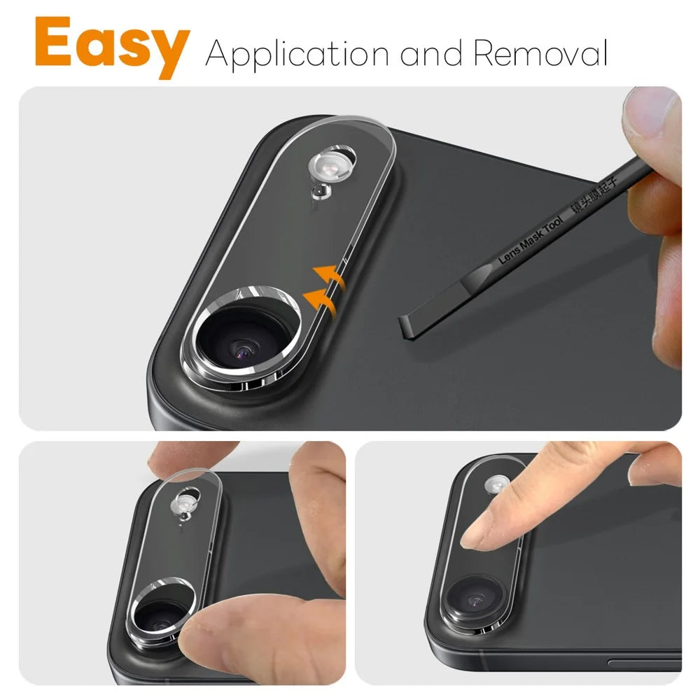 NORTHJO 2Pcs For iPhone Air Camera Lens Protector Tempered Glass Clear Lens Film 3D Full Coverage - 3