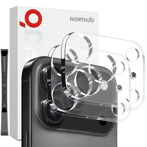 NORTHJO 2Pcs For iPhone 17 Pro Max Camera Lens Protector Tempered Glass Clear Lens Film 3D Full Coverage - 1
