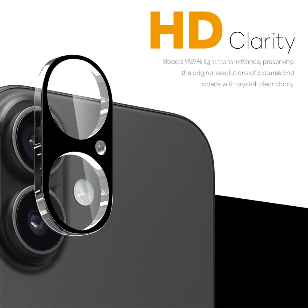 NORTHJO 2Pcs For iPhone 17 Camera Lens Protector Black Silk Printing 3D Clear Tempered Glass Lens Film - 2