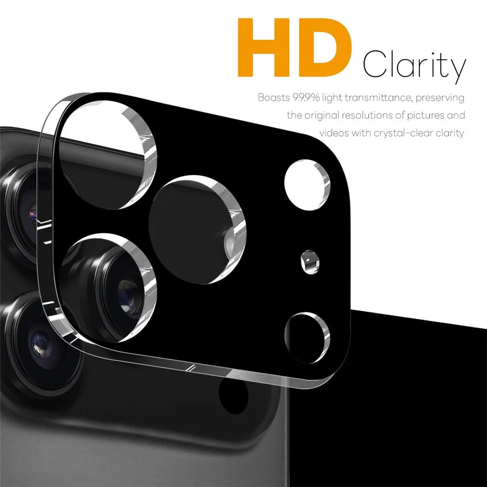 NORTHJO 2Pcs For iPhone 17 Pro Camera Lens Protector Black Silk Printing 3D Clear Tempered Glass Lens Film - 2
