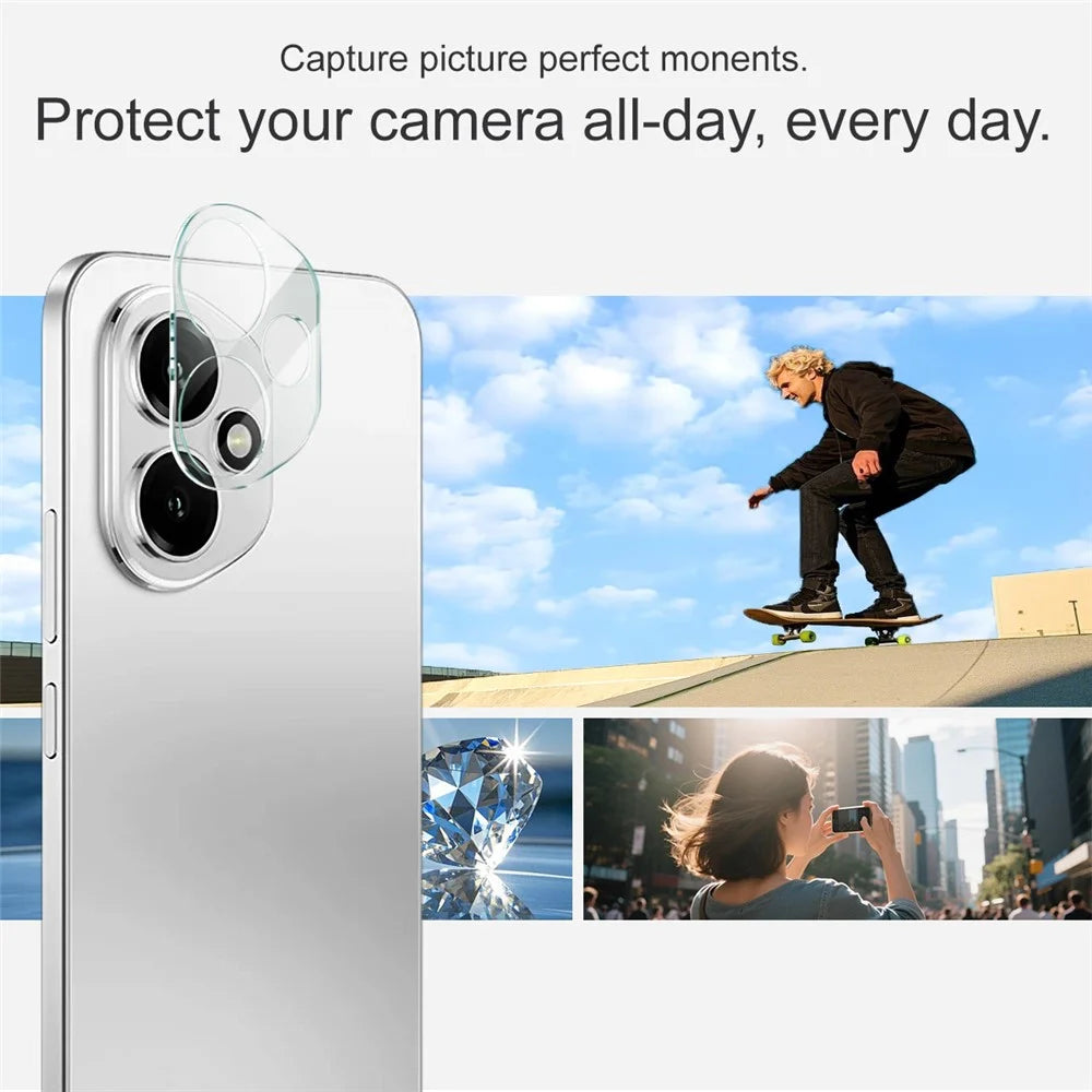 IMAK For Honor 400 5G (Global) Tempered Glass Camera Lens Protector + Acrylic Lens Cap - 4