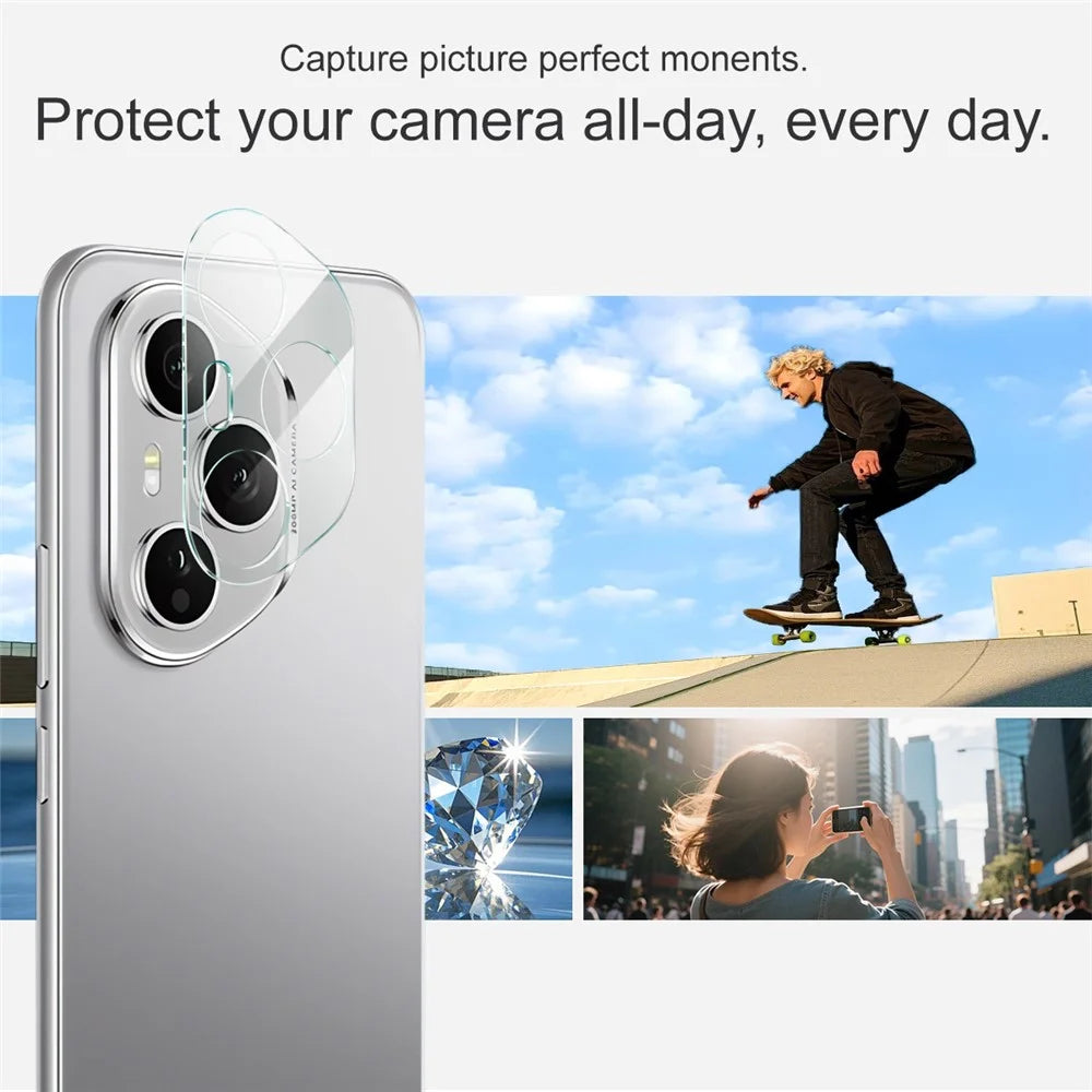 IMAK For Honor 400 Pro 5G (Global) Tempered Glass Camera Lens Protector + Acrylic Lens Cap - 4