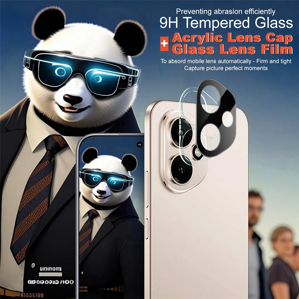 IMAK For Honor 400 5G (Global) Tempered Glass Lens Film + Acrylic Cap (Black Version) - 3