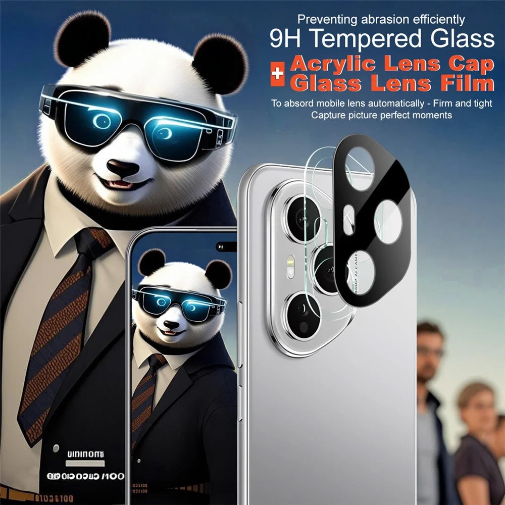 IMAK For Honor 400 Pro 5G (Global) Tempered Glass Lens Film + Acrylic Cap (Black Version) - 3