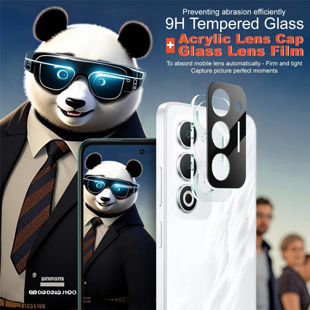 IMAK For Oppo A5 4G / A5 5G Tempered Glass Lens Film + Acrylic Cap (Black Version) - 3