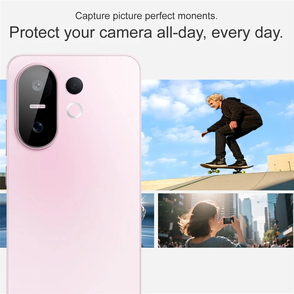 IMAK For vivo S30 5G Tempered Glass Camera Lens Protector with Self Positioning Frame (Black Version) - 5