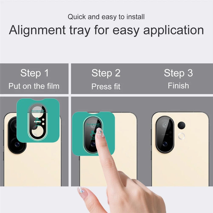 IMAK For vivo S30 Pro mini 5G Tempered Glass Camera Lens Protector with Self Positioning Frame (Black Version) - 4