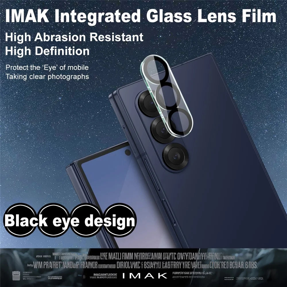 IMAK For Samsung Galaxy Z Fold8 Ultra / Z Fold7 5G  Tempered Glass Camera Lens Protector Acrylic Lens Cap (Black Circle Design) - 2