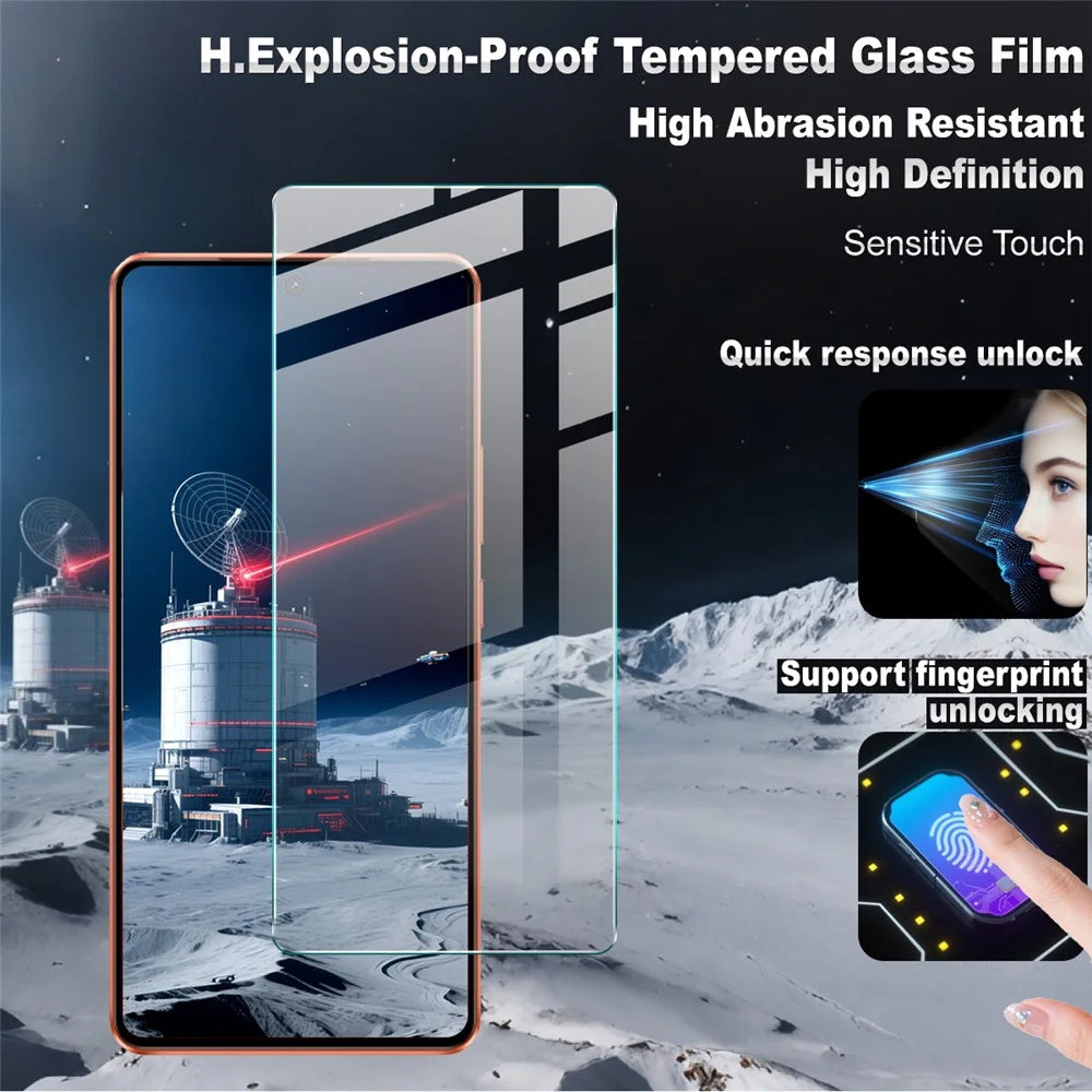 IMAK H Series Screen Protector For vivo iQOO Z10 Turbo 5G / iQOO Z10 Turbo Pro 5G / Y300 GT 5G , Tempered Glass Shatter-Proof Protection Film - 3