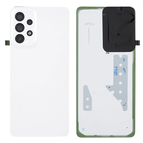 For Samsung Galaxy A73 5G A736 OEM Battery Housing with Adhesive Sticker + Camera Lens Cover - White - 1