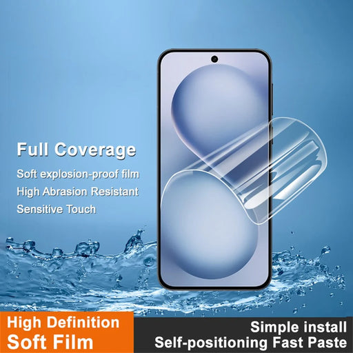 IMAK Hydrogel Film 4th For vivo S30 Pro mini 5G Screen Protector Ultra Clear Soft TPU Film (Fingerprint Unlock) - Transparent - 2
