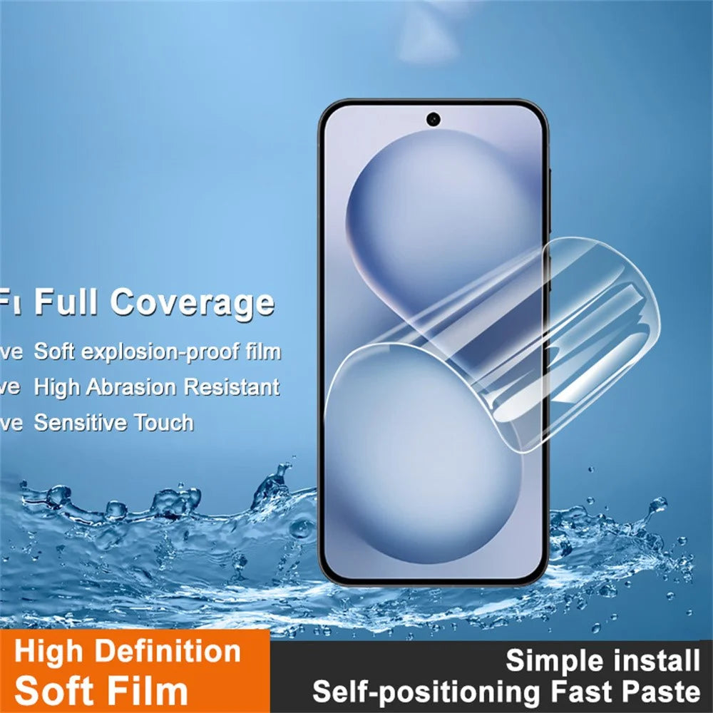 IMAK Hydrogel Film 4th Gen For Oppo Reno14 5G (Global) / (China) Screen Protector Ultra Clear Soft TPU Film (Fingerprint Unlock) - Transparent - 2