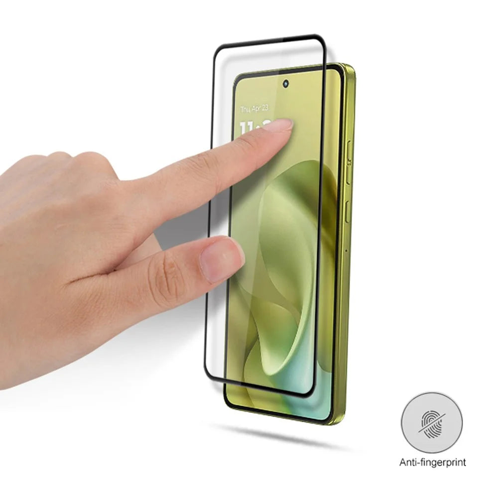MOCOLO For Motorola Moto G86 5G / G86 Power 5G Screen Protector Anti-Shatter Silk Printing Tempered Glass Film - Black - 4