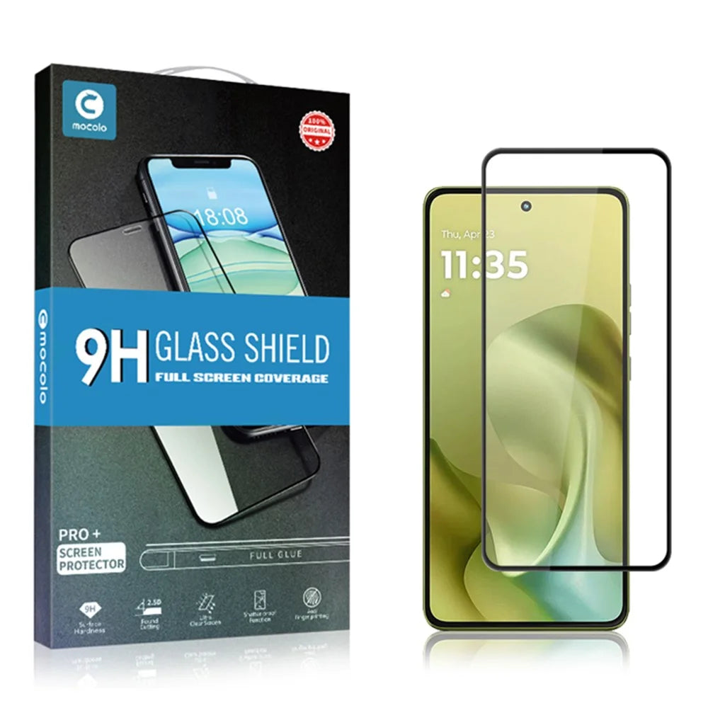 MOCOLO For Motorola Moto G86 5G / G86 Power 5G Screen Protector Anti-Shatter Silk Printing Tempered Glass Film - Black - 6
