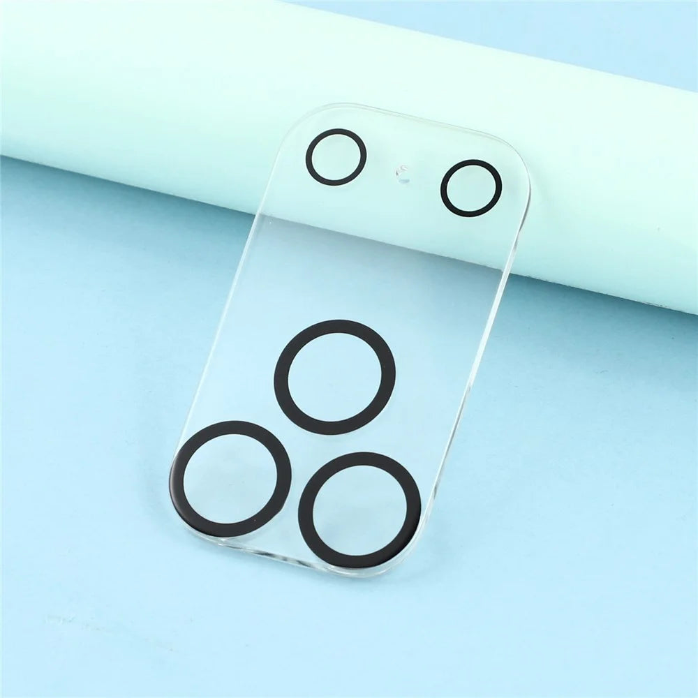 For iPhone 17 Pro Max Camera Lens Protector with Black Circle Design Tempered Glass Lens Film - 2